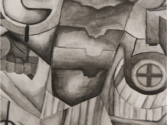 Art Project - Cubism based on drawing from Toys