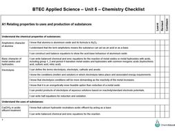 btec applied science unit 5 chemistry revision