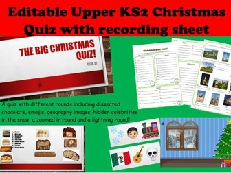 Christmas Quiz editable