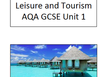 Visitor Attractions Pack Leisure and Tourism AQA GCSE