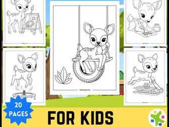 Deer Colouring Sheets – Woodland Animals Printable for EYFS & KS1