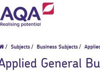 AQA Applied Business - Unit 1 - ALL AO2 Lessons