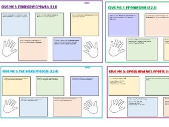 Business Studies Paper 2 Give Me 5 Retrieval Task (All topics)