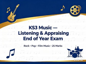 KS3 Music End of Year Exam Paper