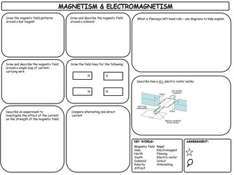 New AQA GCSE Physics- P15 Revision Mat