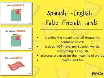 Spanish -English False Friends cards