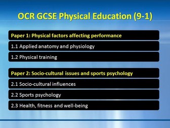 OCR GCSE PE: Paper 1 & 2 lesson resources