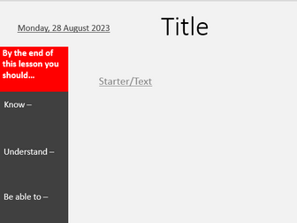 PowerPoint Planning Template