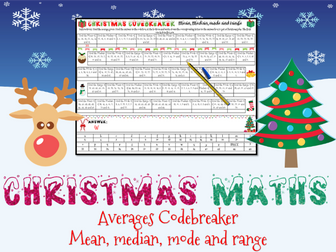 Christmas maths - Averages codebreaker