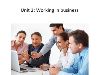 Cambridge Technical Business- Unit 2 working in business