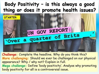 Body image + Positivity PSHE