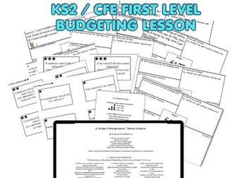 Budgeting – Differentiated Challenge Cards & Working Mats