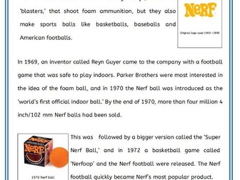 It's Nerf or Nothin'! - Comprehension, literacy and numeracy activities based on Nerf