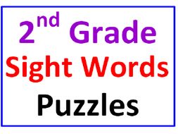 Second Grade Sight Words Word Search Puzzles (2 Puzzles)