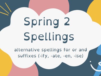 Year 5/6 Spelling slides (alternative spellings for or and suffixes)