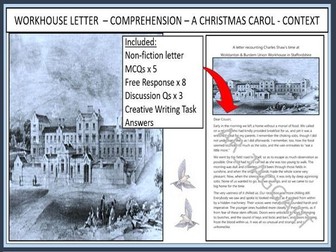 WORKHOUSE LETTER –COMPREHENSION – A CHRISTMAS CAROL