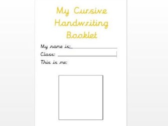 Cursive Handwriting Booklet A-Z