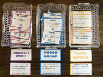 'I've finished, now what?' Literacy, Numeracy and SPAG challenge cards LKS2