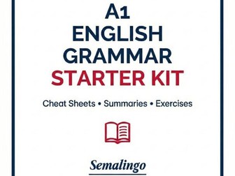 A1 English Grammar Starter Kit (Free PDF Download)