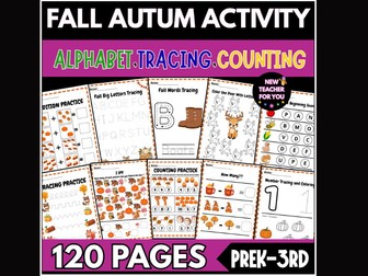 Fall Preschool Math Alphabet Activities