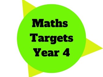 Year 4 - Maths Target Sheets