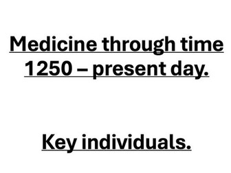 Key individuals medicine through time edexcel
