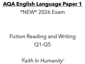 NEW 2026 AQA English Lang P1 - Fiction