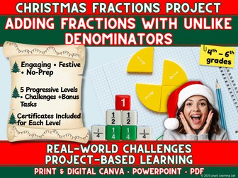 Christmas  Fractions PBL | Grades 4–6