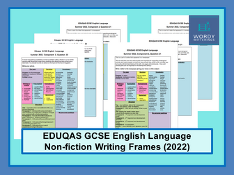 EDUQAS GCSE Non-fiction Writing Frames (2022)