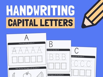 Handwriting Capital Letters | Writing Uppercase Letters of the Alphabet Activity