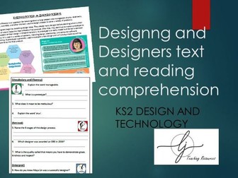 Designing and designers text and reading comprehension