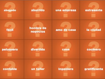 Spanish Sentence Builders: Unit 8 Saying what jobs people do and why they like/dislike them
