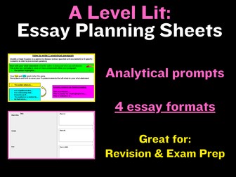 English Literature: A Level Essay Plans
