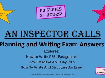 An Inspector Calls PLANNING AND WRITING PPT 53 SLIDES