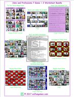 Jobs and Professions 7 Game Plus 2 Worksheet Bundle