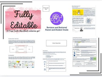 Parent and student guide to revision - Fully Editable