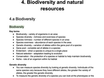 A-level Edexcel Biology topic 4 notes