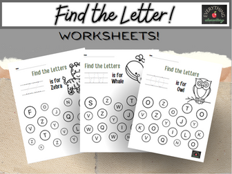 Find the Letter Alphabet Identification and coloring