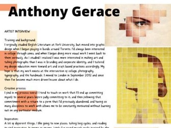 Anthony Gerace Artist Resource