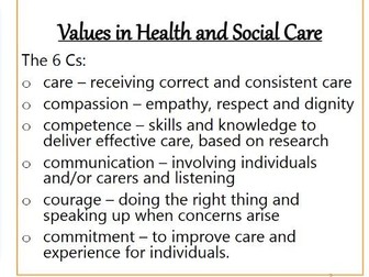 Health and Social Care - Foundation pathway for BTEC -  T4. 6Cs and Skills and Attributes