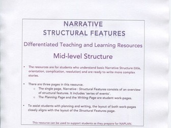 Narrative Structural Features : Mid- Level Structure