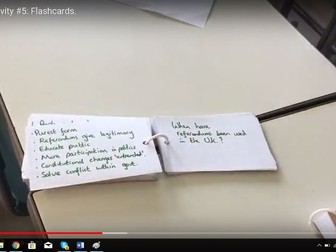 Flash cards: video explanation