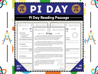 Pi Day Reading Comprehension Passage : Engaging Reading for Grades K-2