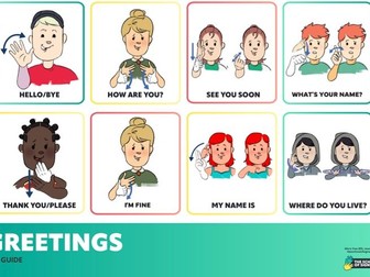 British Sign Language: Greetings Poster
