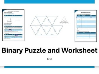 Binary and Decimal Puzzle and Worksheet KS3