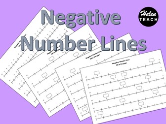 Negative Numbers Differentiated Worksheets