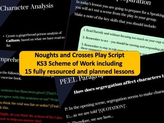 Noughts and Crosses Playscript KS3 PPT SoW
