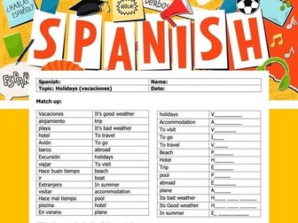 Vacaciones Worksheet
