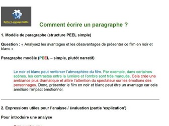 How to write a paragraph in A-Level French