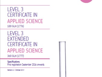 Unit 4 - The Human Body PLCs. (Applied Science 2016 spec)